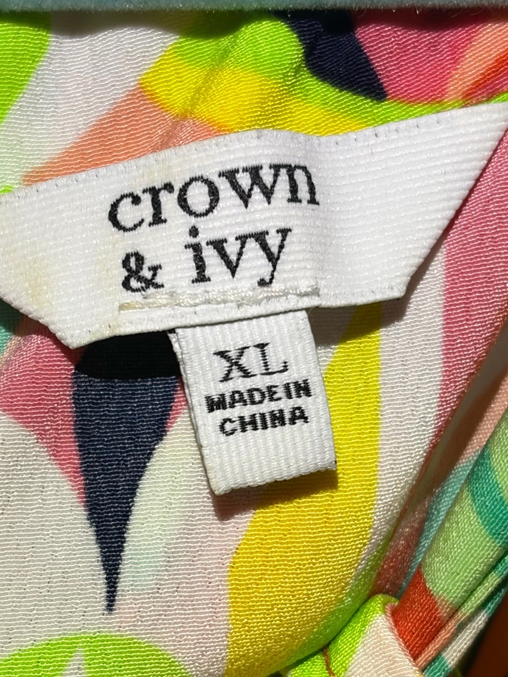NWOT Crown & Ivy Colorful Tropical Pineapple Print Halter Style Sundress. XL - Picture 4 of 8